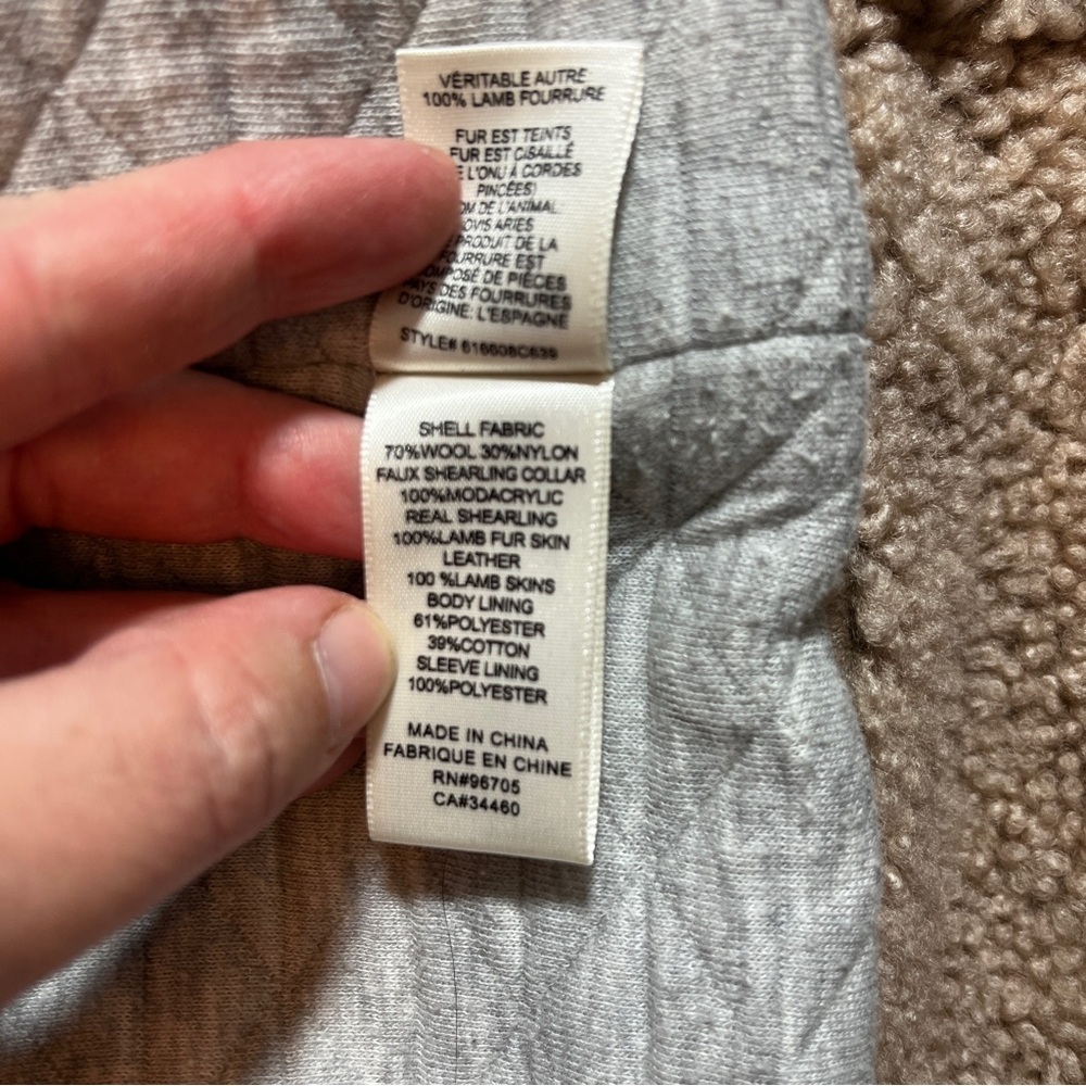 Designer Rebecca Taylor Real Shearling Lamb's Wool Penny Lane Winter Coat - Picture 16 of 16